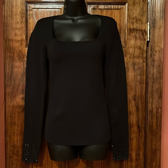 White House Black Market Tops - White House Black Market Black Long Sleeve